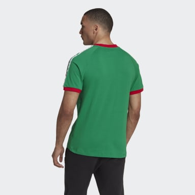 Playera 3 franjas Verde Hombre Originals