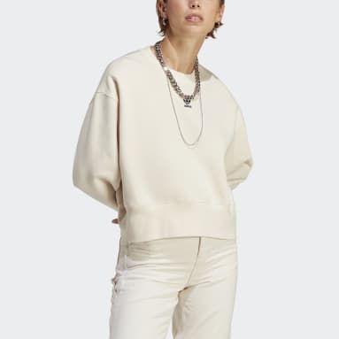 Women originals Beige 아디컬러 에센셜 크루 스웨트셔츠