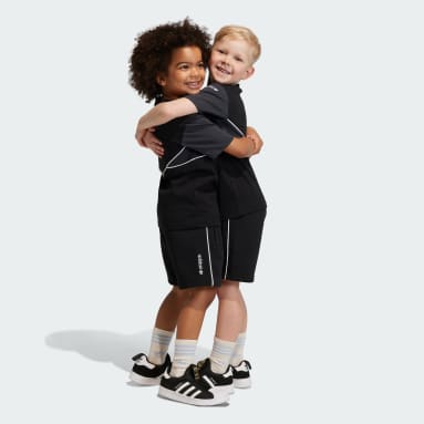 เด็ก Originals สีดำ ชุดเสื้อยืดและกางเกงขาสั้น Adicolor