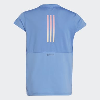 Playera AEROREADY 3 Franjas Azul Niña Sportswear