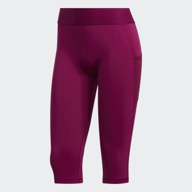 Women Training Burgundy Techfit Capri Tights