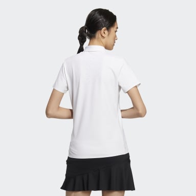 Women Golf White Statement Punching Polo Shirt