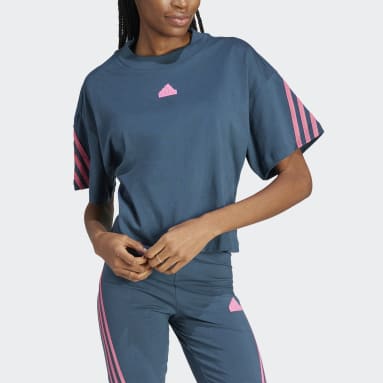 T-shirt Future Icons 3-Stripes Turchese Donna Sportswear