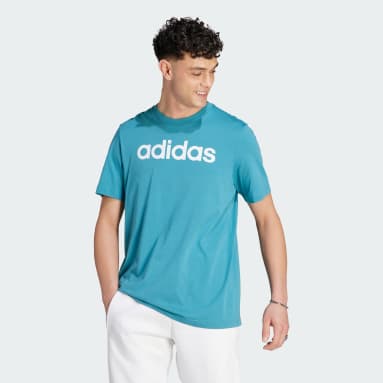 เสื้อยืดผ้าซิงเกิลเจอร์ซีย์ปักโลโก้แนวนอน Essentials
