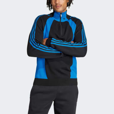 Sudadera Quarter-Zip Azul Hombre Originals