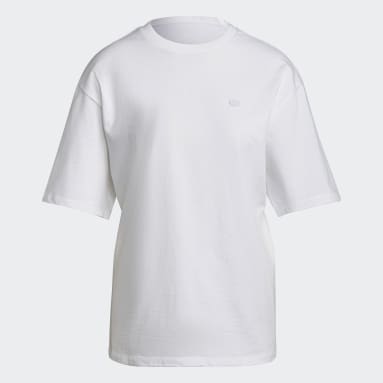 Camiseta Adicolor Heavy Single Jersey Blanco Mujer Originals