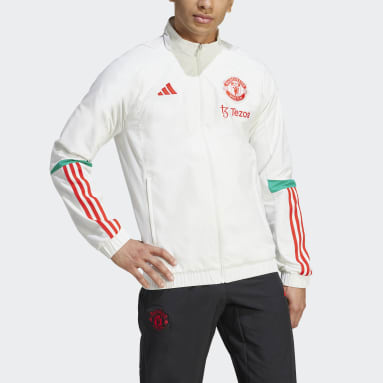 Άνδρες Ποδόσφαιρο Λευκό Manchester United Tiro 23 Presentation Jacket
