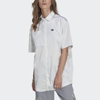 Frauen Originals Loose Allover-Print Hemd Weiß
