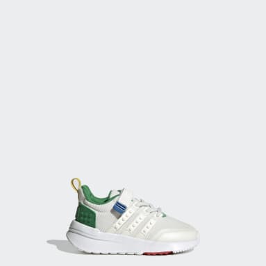 Kinderen Sportswear wit adidas x LEGO® Racer TR21 Schoenen met Elastische Veters en Klittenband