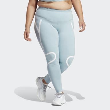 Women Gym & Training Blue adidas by Stella McCartney TruePace Running Leggings - Plus Size