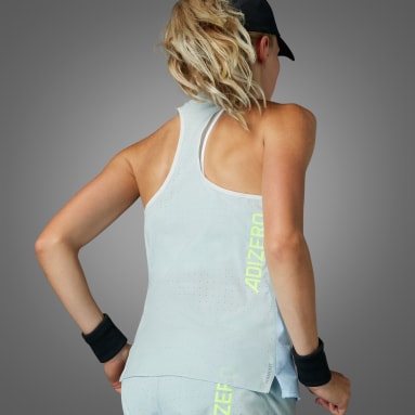 Débardeur de running Adizero Bleu Femmes Running