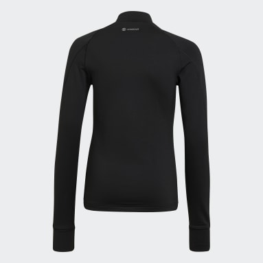 Chlapci Sportswear čierna Tričko Techfit Warm Long Sleeve
