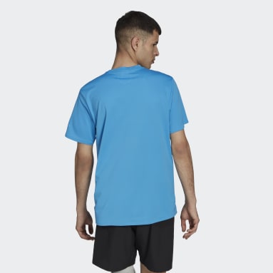 T-shirt Made To Be Remade Bleu Hommes Running