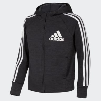 Adidas3-Stripes Mélange Hooded Jacket