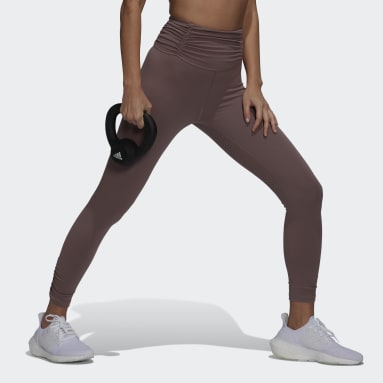Nữ Tập Luyện Quần Legging 7/8 Bo Nhún Yoga Studio