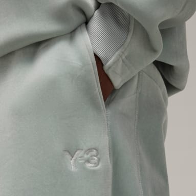 Y-3 Grey Y-3 Velvet Spacer Cuffed Pants