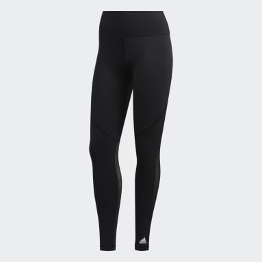 Women Training Black Believe This 2.0 3-Stripes Mesh Long Tights