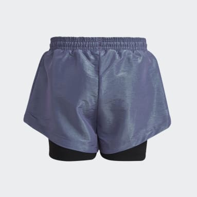Girls Sportswear Purple Dance Loose Fit Two-In-One Shorts