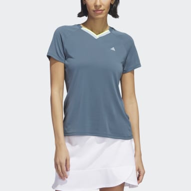 Women Golf Turquoise Ultimate365 Tour HEAT.RDY V-Neck Golf Top