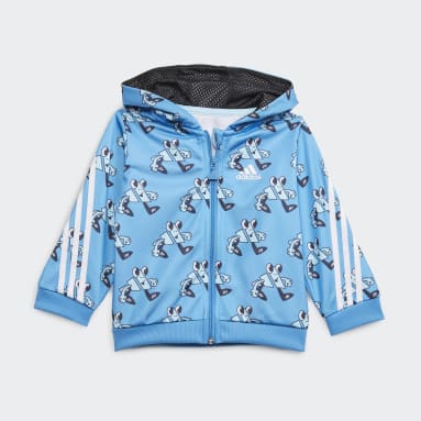 Kids Sportswear Blue Future Icons Shiny Allover Print Jogger Set (Gender Neutral)