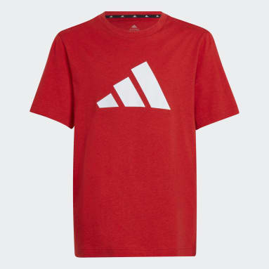 Future Icons 3-Stripes Logo T-skjorte Rød