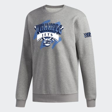 Sweat-shirt ras-du-cou Jets Vintage gris Hommes Hockey
