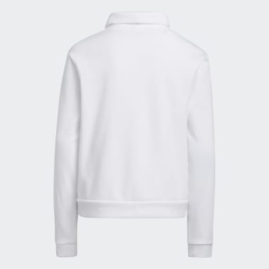 Youth 8-16 Years Golf White Mock Golf Sweater