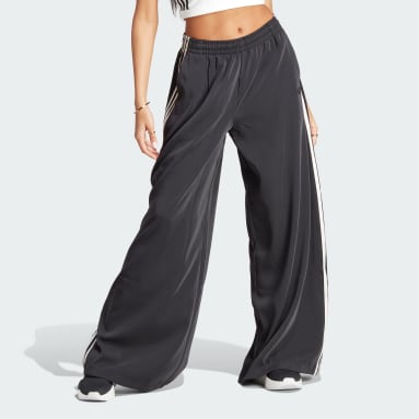 Spodnie Blue Version Wide Leg Satin Czerń