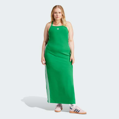 Women's Originals Green Adicolor 3-Stripes Maxi Dress