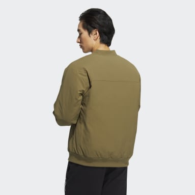 Men Hiking Green Down Bomber Jacket