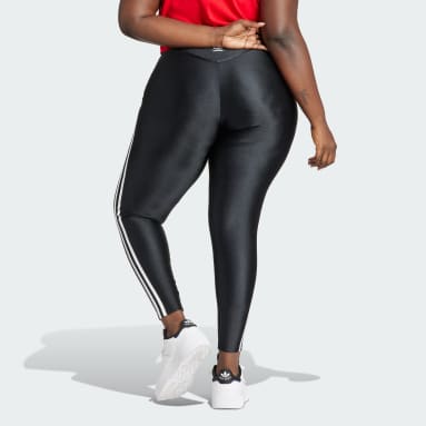 Γυναίκες Originals Μαύρο 3-Stripes Leggings (Plus Size)