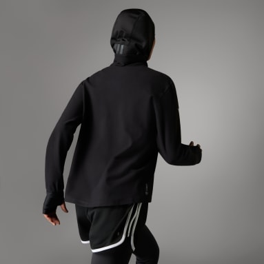 Women Running Black 오운더런 러닝 하프집 스웨트셔츠
