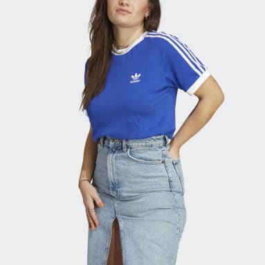 T-shirt adicolor Classics 3-Stripes Blu Donna Originals