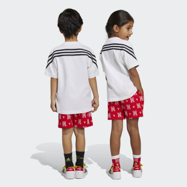 Completo adidas x Disney Mickey Mouse Tee Bianco Bambini Sportswear