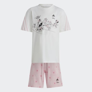 Conjunto adidas x Disney Mickey Mouse Camiseta Rosa Niño Sportswear