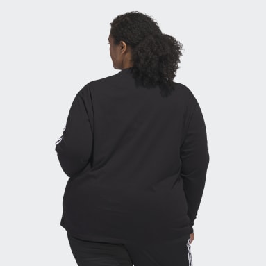 Kvinder Originals Sort Adicolor Classics Long Sleeve Plus Size T-shirt
