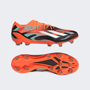 Zapatos de Fútbol X Speedportal Messi.1 Terreno Firme Naranjo Fútbol