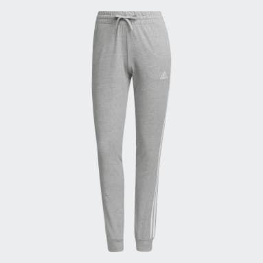 Pantalon Essentials Single Jersey 3-Stripes Gris Femmes Sportswear