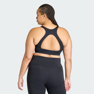 Optime Workout 3-Stripes Medium Support Bra (Plus Size)