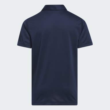 Boys Golf Blue Performance Short Sleeve Polo Shirt Kids