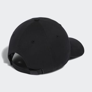 Men Golf Black Cotton Front Crestable Hat