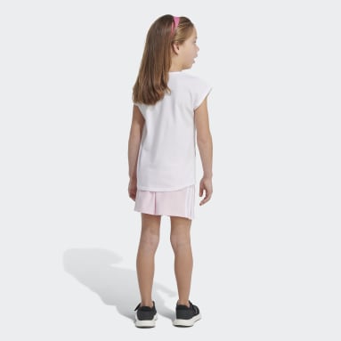 Children Sportswear White Cotton French Terry Shorts Set