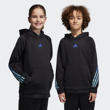 Kinder Sportswear Train Icons AEROREADY 3-Streifen Hoodie Schwarz