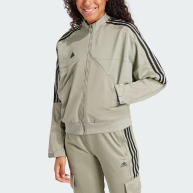 Women's Sportswear Green Tiro Material Mix Track Jacket