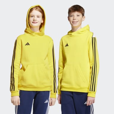 Deti Futbal žltá Mikina s kapucňou Tiro 23 League Sweat