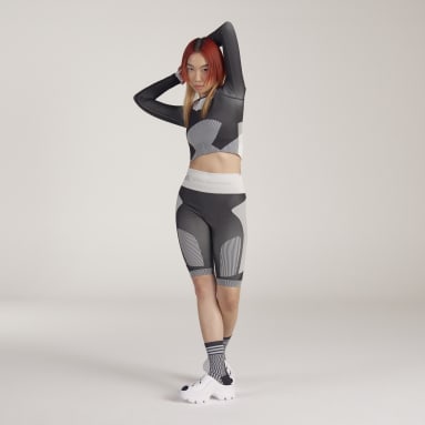 Frauen adidas by Stella McCartney adidas by Stella McCartney TrueStrength Seamless kurze Leggings Schwarz