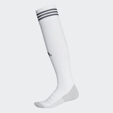 Soccer White AdiSocks Knee Socks