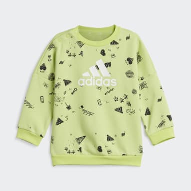 Brand Love Crew Sweatshirt Sett, barn Grønn