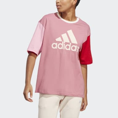 T-shirt boyfriend à logo oversize Essentials Rose Femmes Sportswear