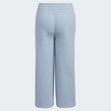 Youth Lifestyle Blue 3S WIDE LEG CTN FLC PANT